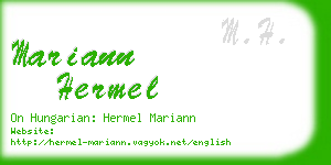 mariann hermel business card